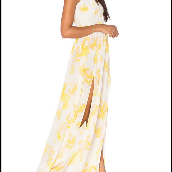 Amanda uprichard rio maxi yellow floral dress - Picture 1 of 5